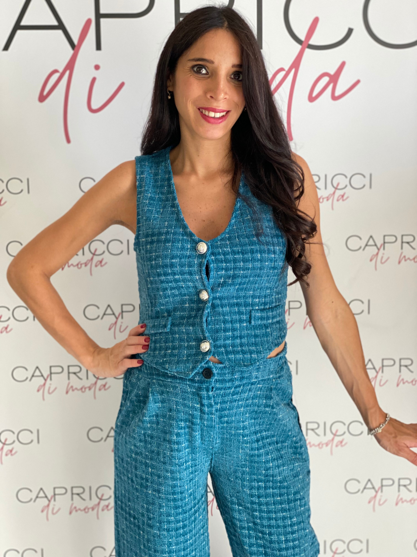 Coordinato Gilet + Pantalone in Vellutino