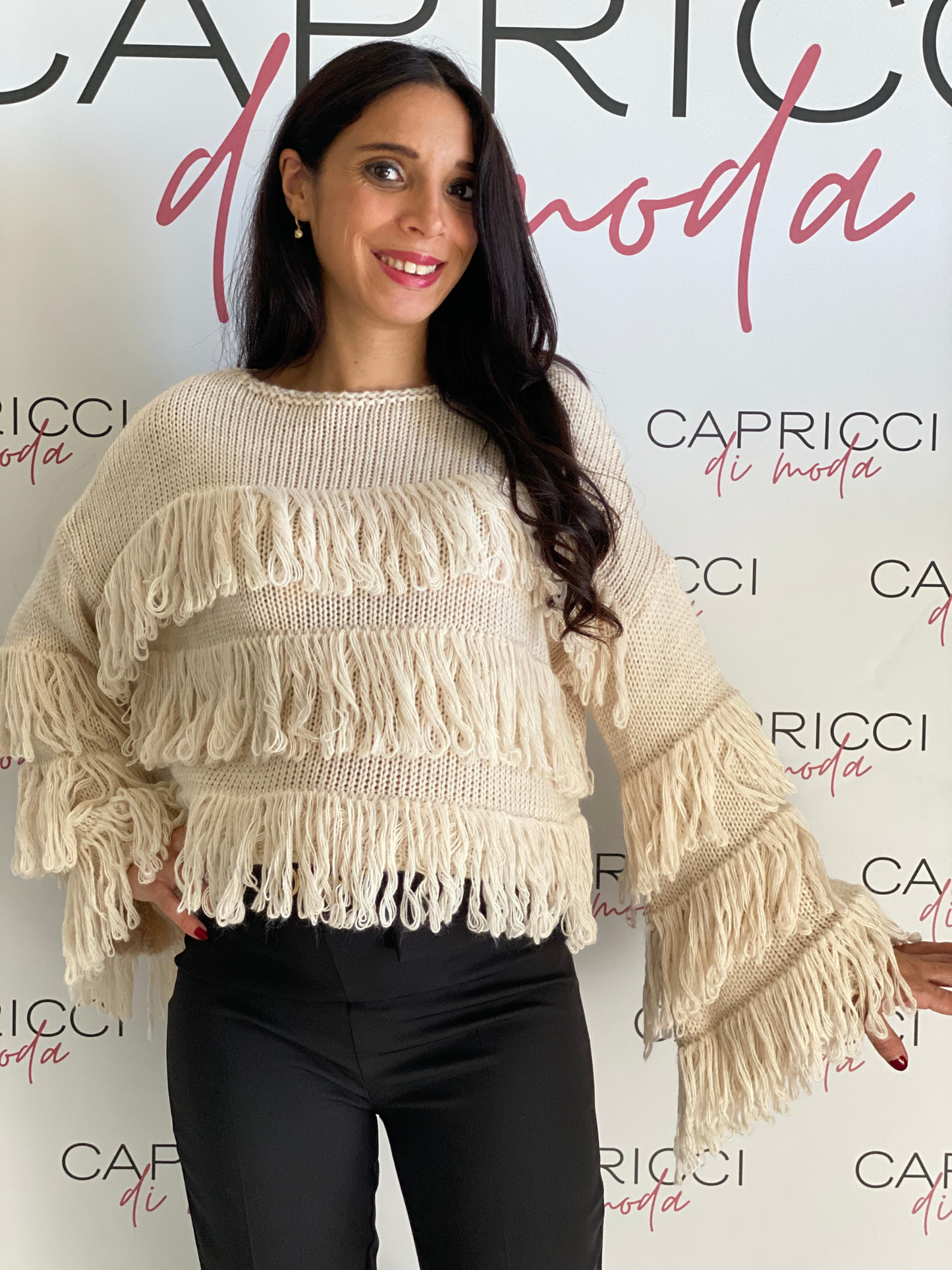 Maglione con frange