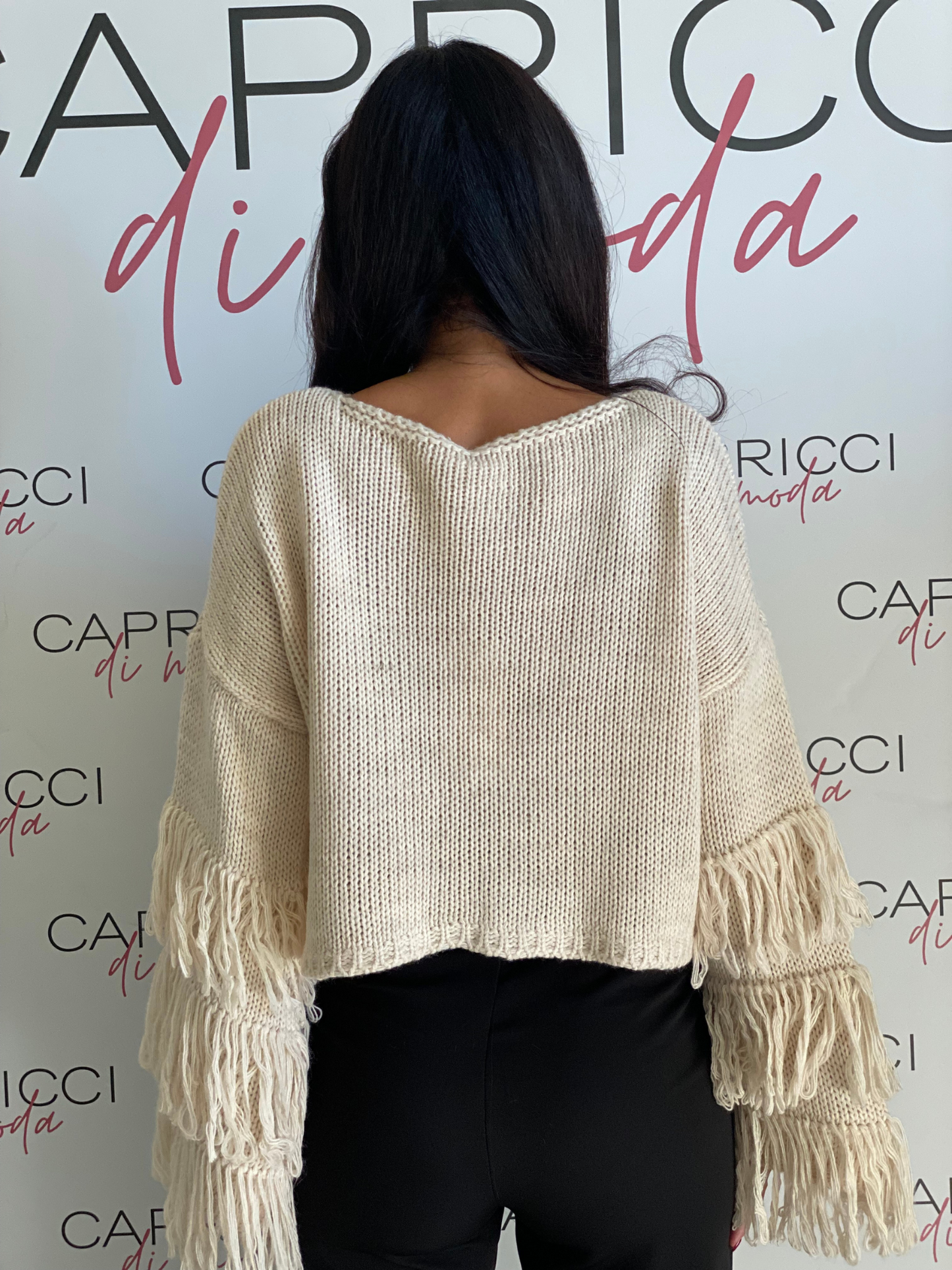 Maglione con frange