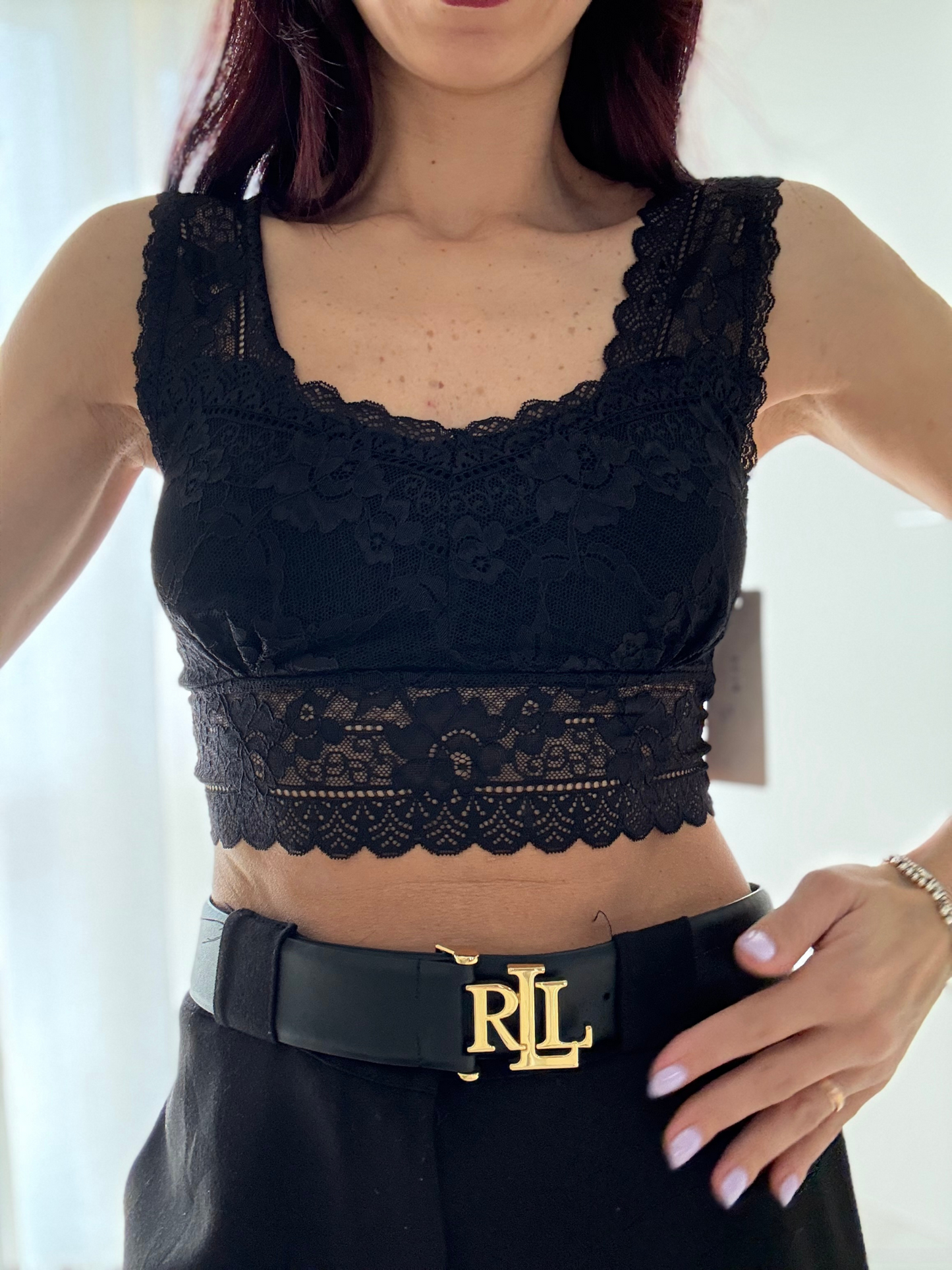 Bralette in Merletto con Coppe Preformate -