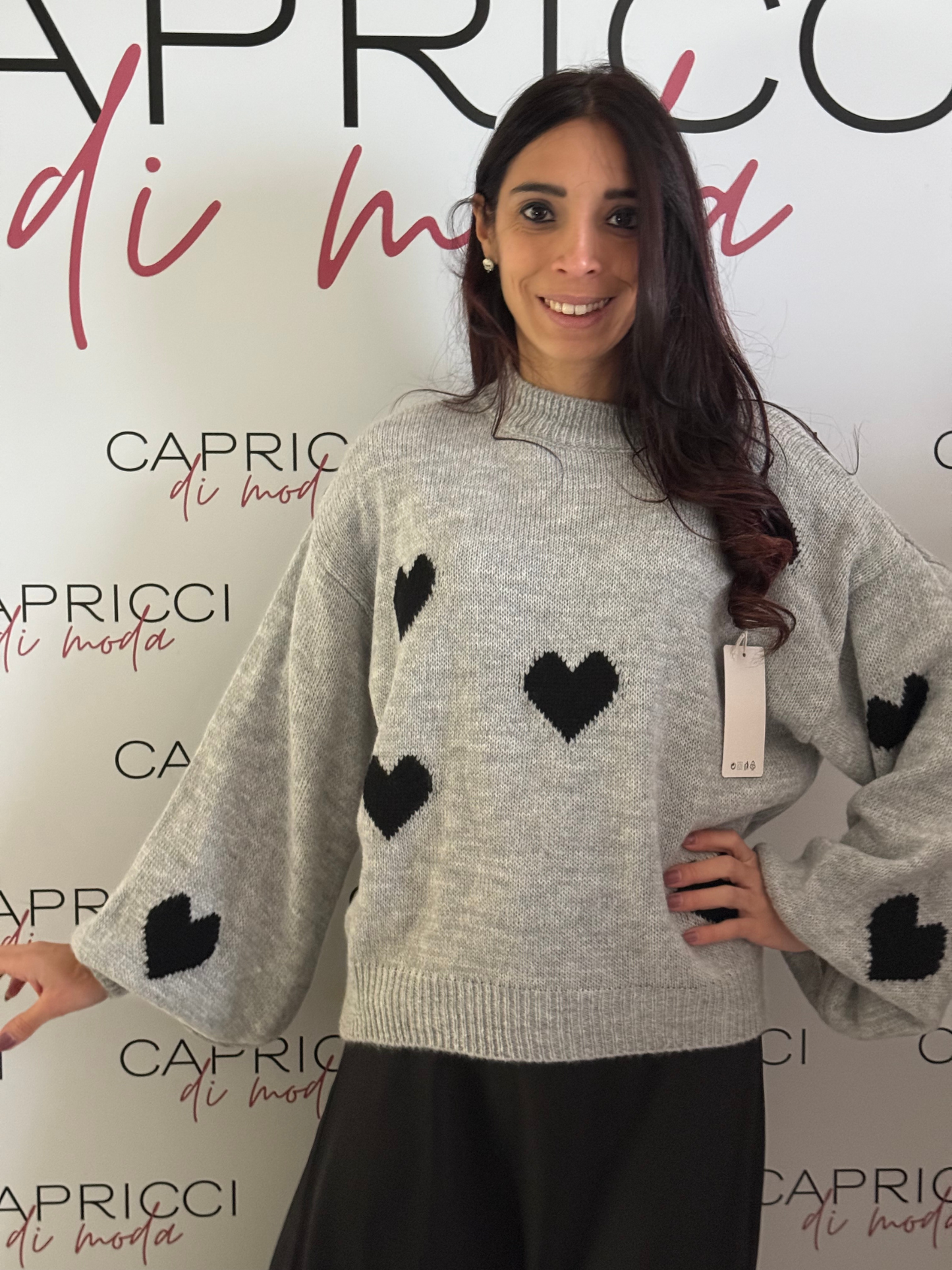Maglioni con stampa a cuori