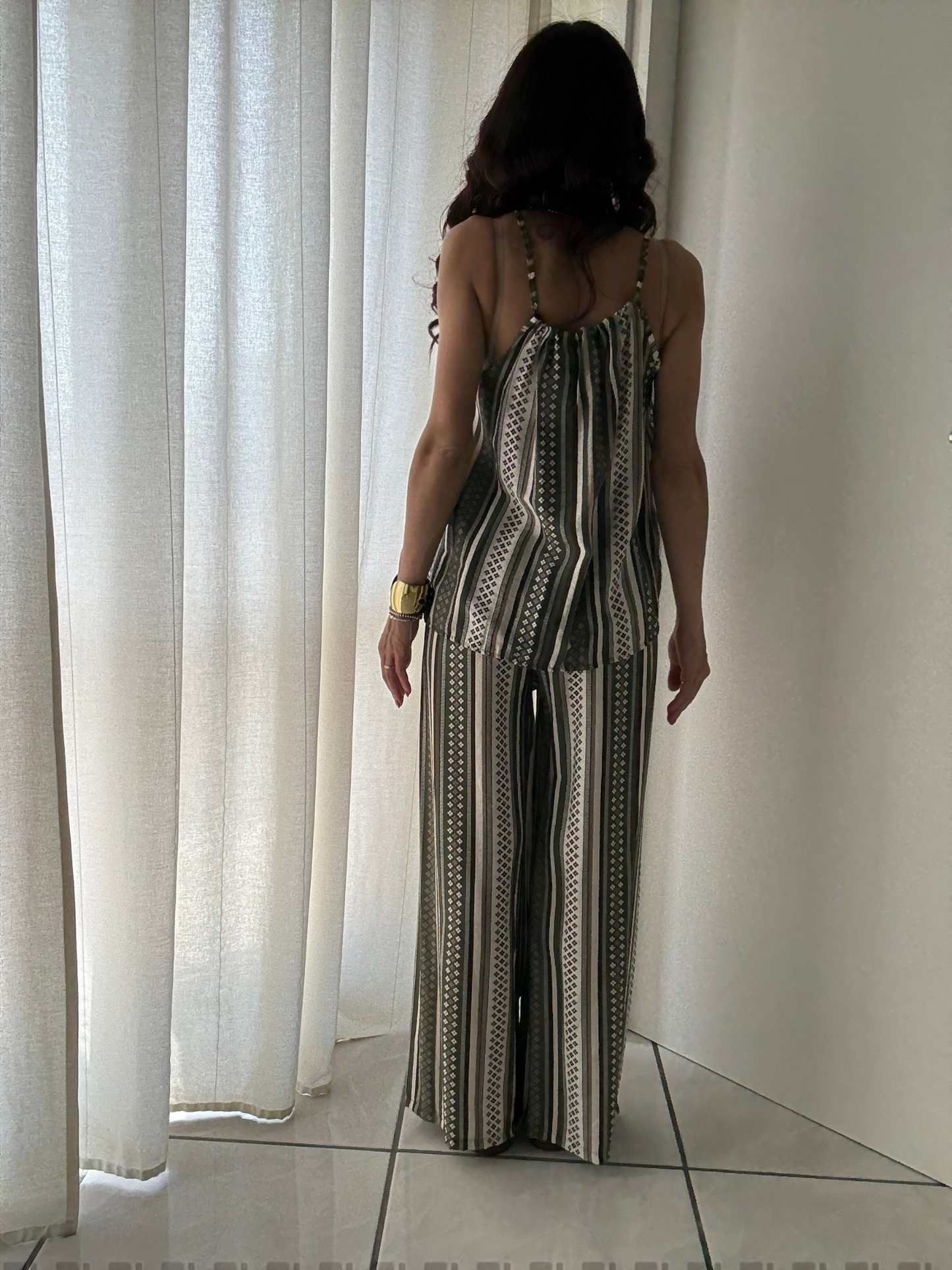 🖤 Coordinato Top + Pantalone Largo