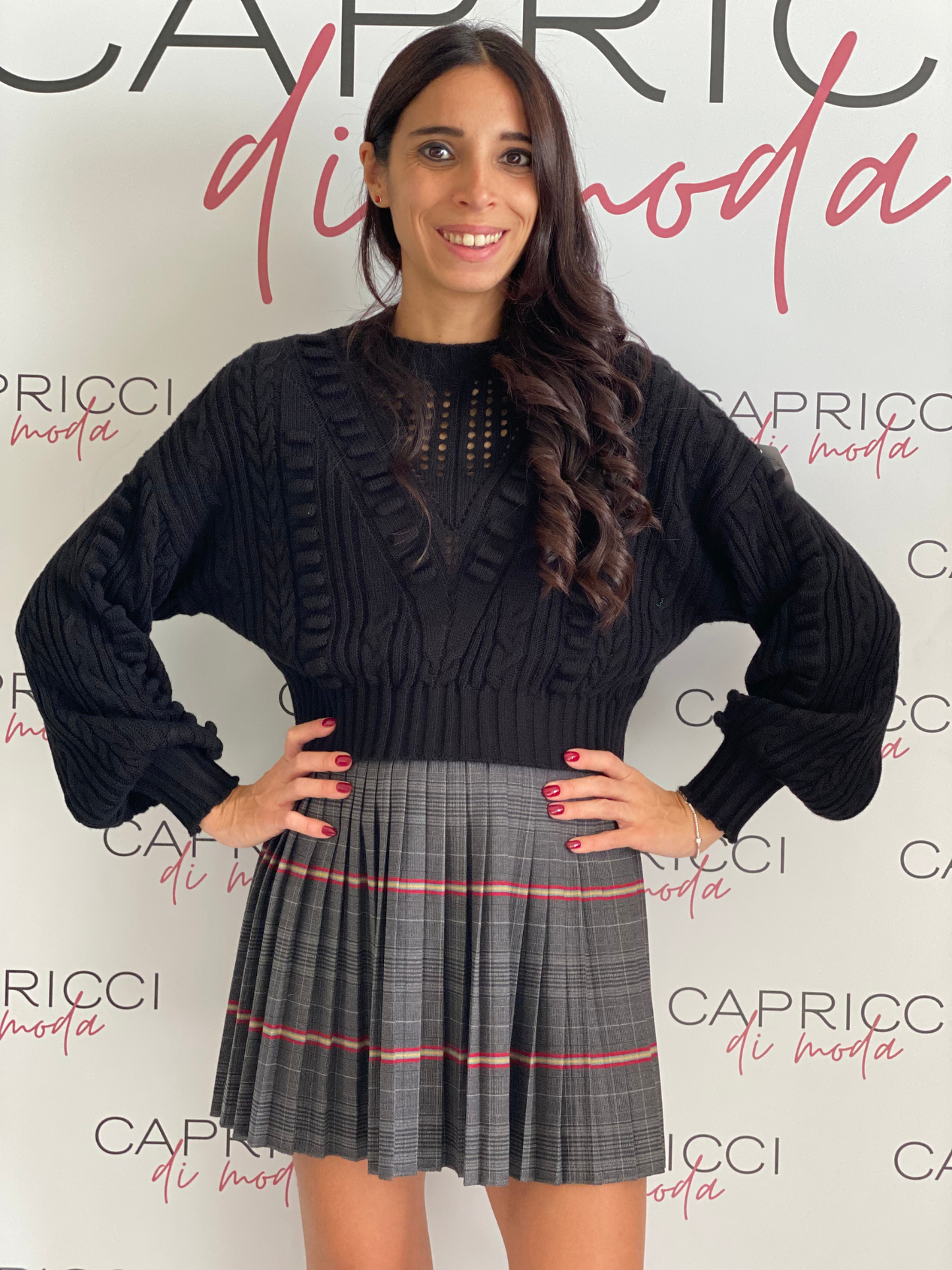 Maglione Crop Donna Traforato - Taglia Unica