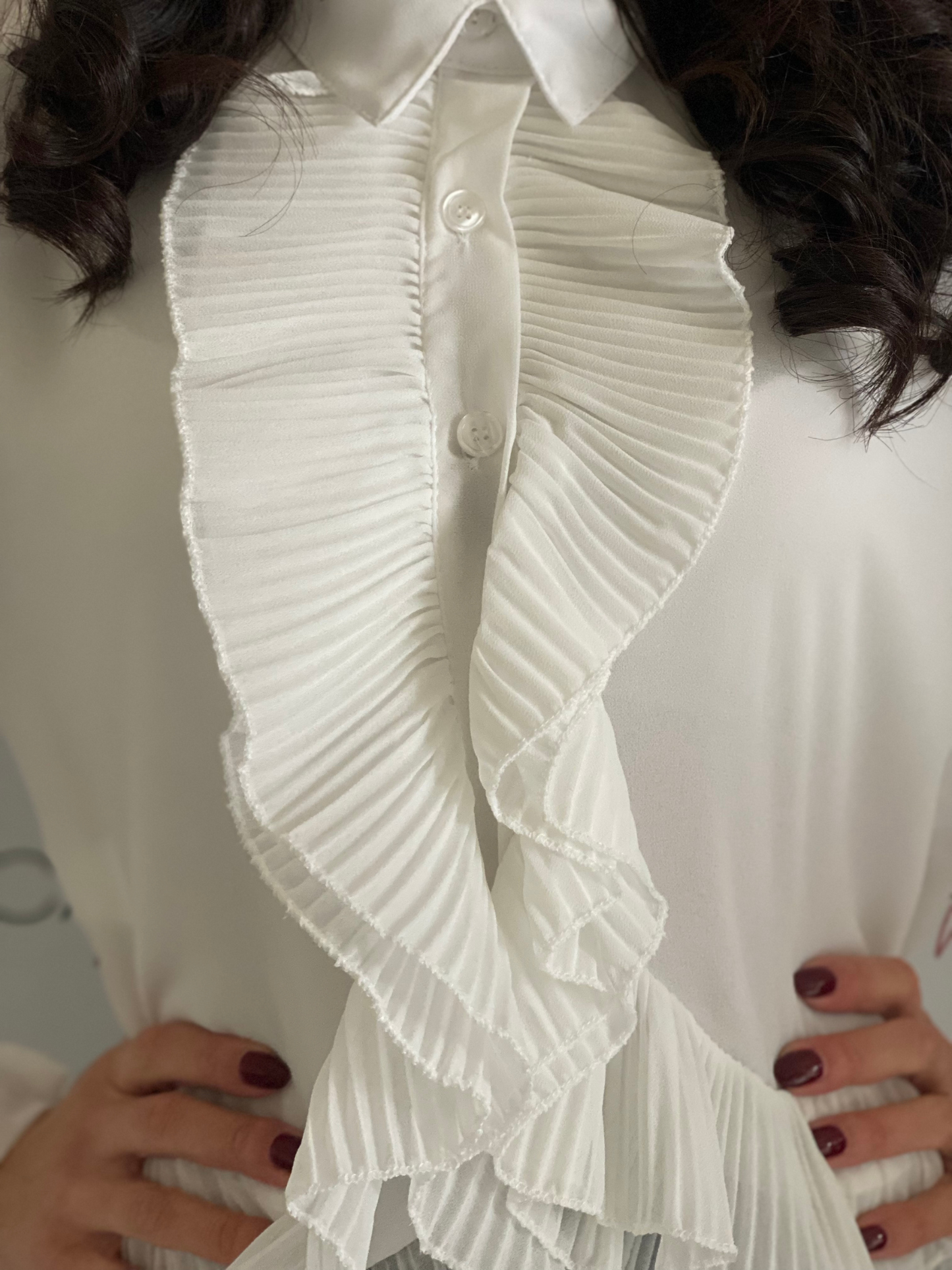 Camicia con rouches