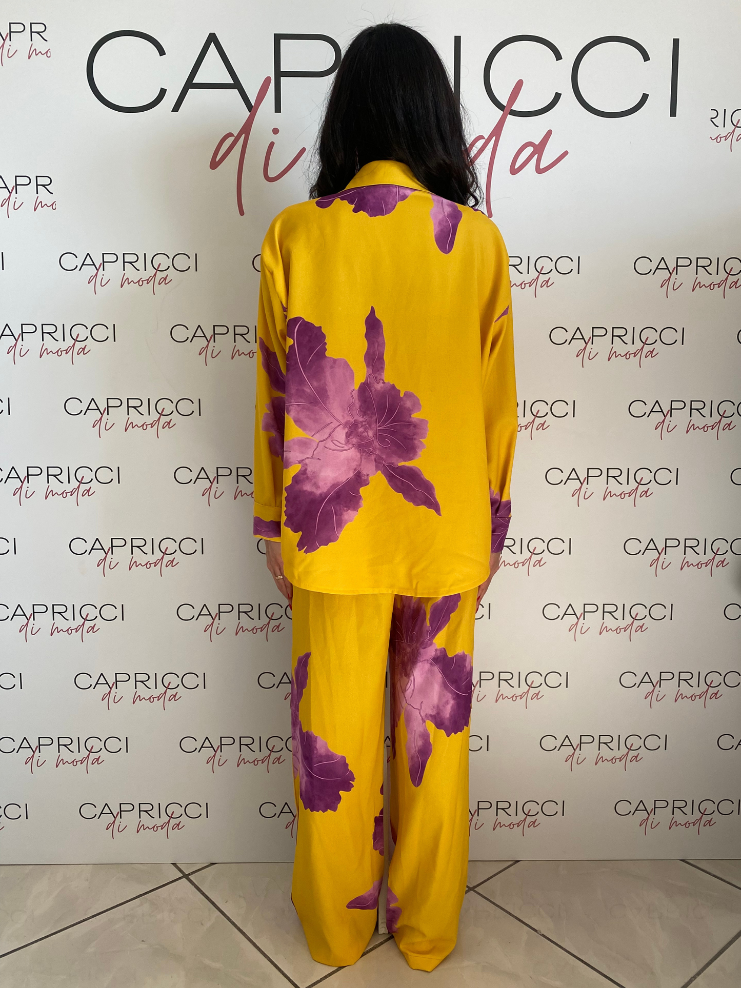 Coordinato floreale camicia e pantalone