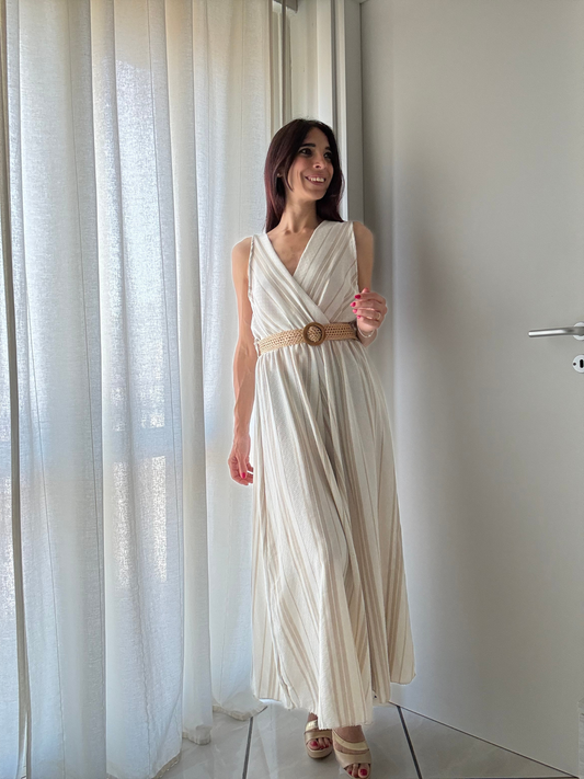 TUTA DONNA ELEGANTE CON PANTALONE LARGO – CINTURA INCLUSA